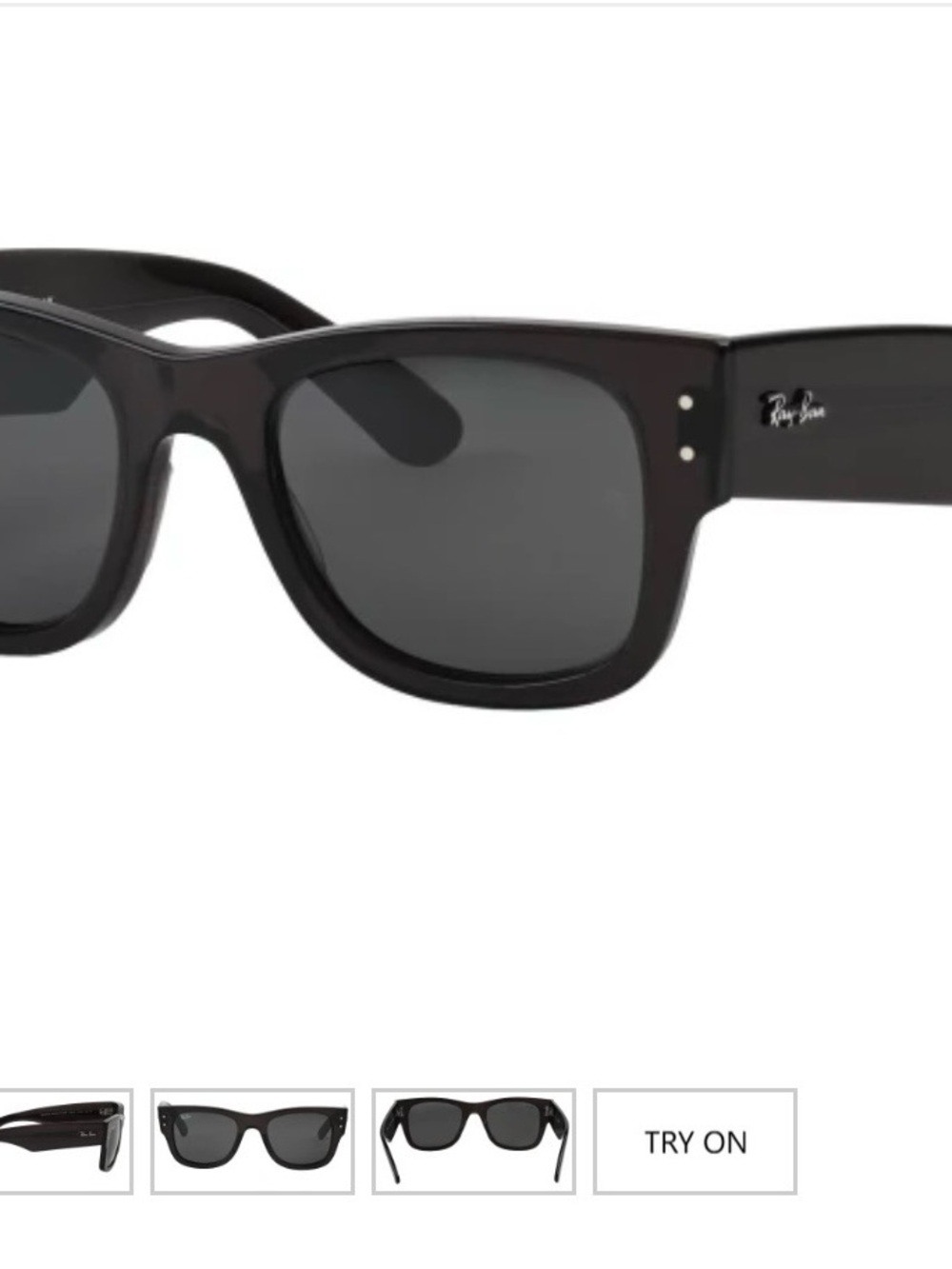 Ray-Ban Mega Wayfarer Black Frame 51-21 145 - Picture 2 of 5
